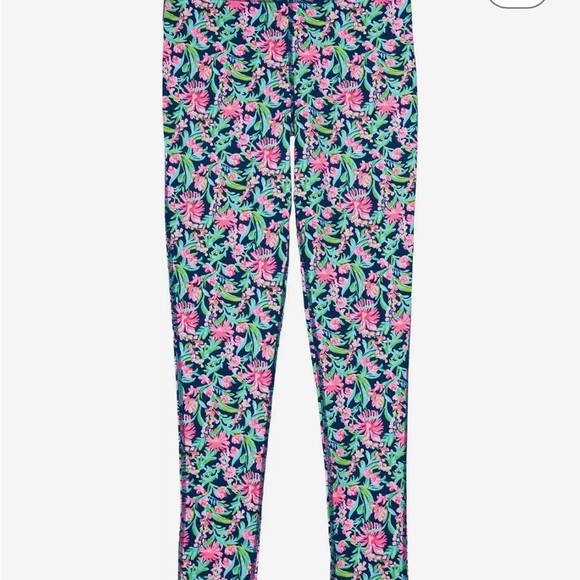 Lilly Pulitzer Floral tropical Kids Leggings size large 8-10 - Picture 7 of 9